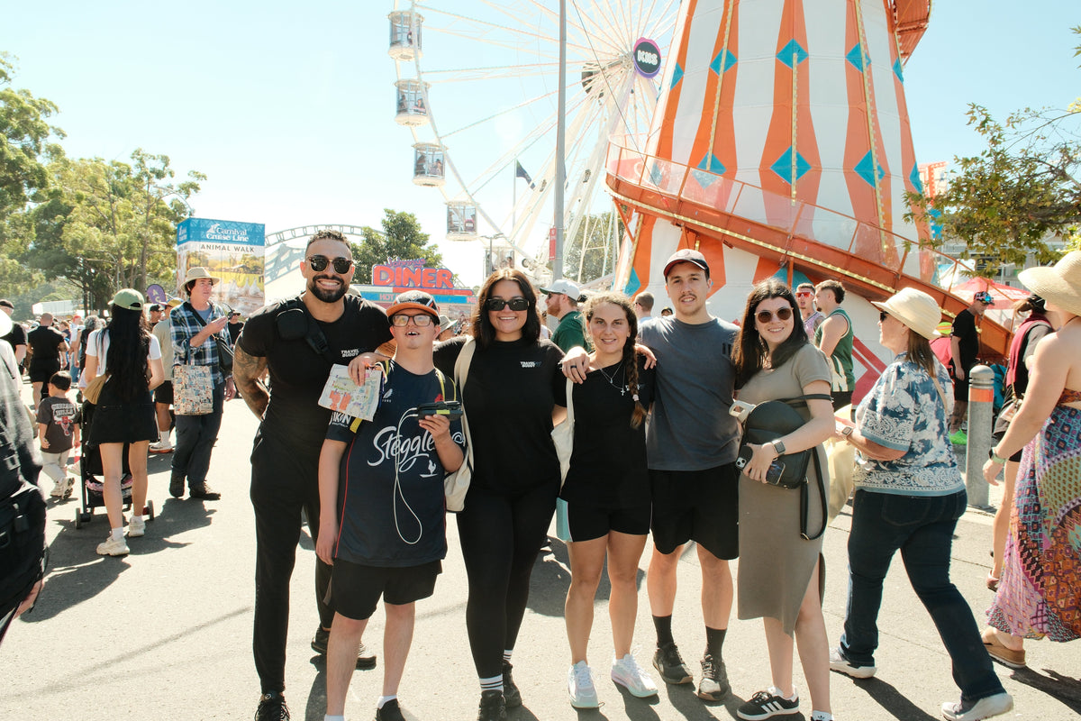 Travel Buddy Adventures guests and staff on a day out at the Easter Show