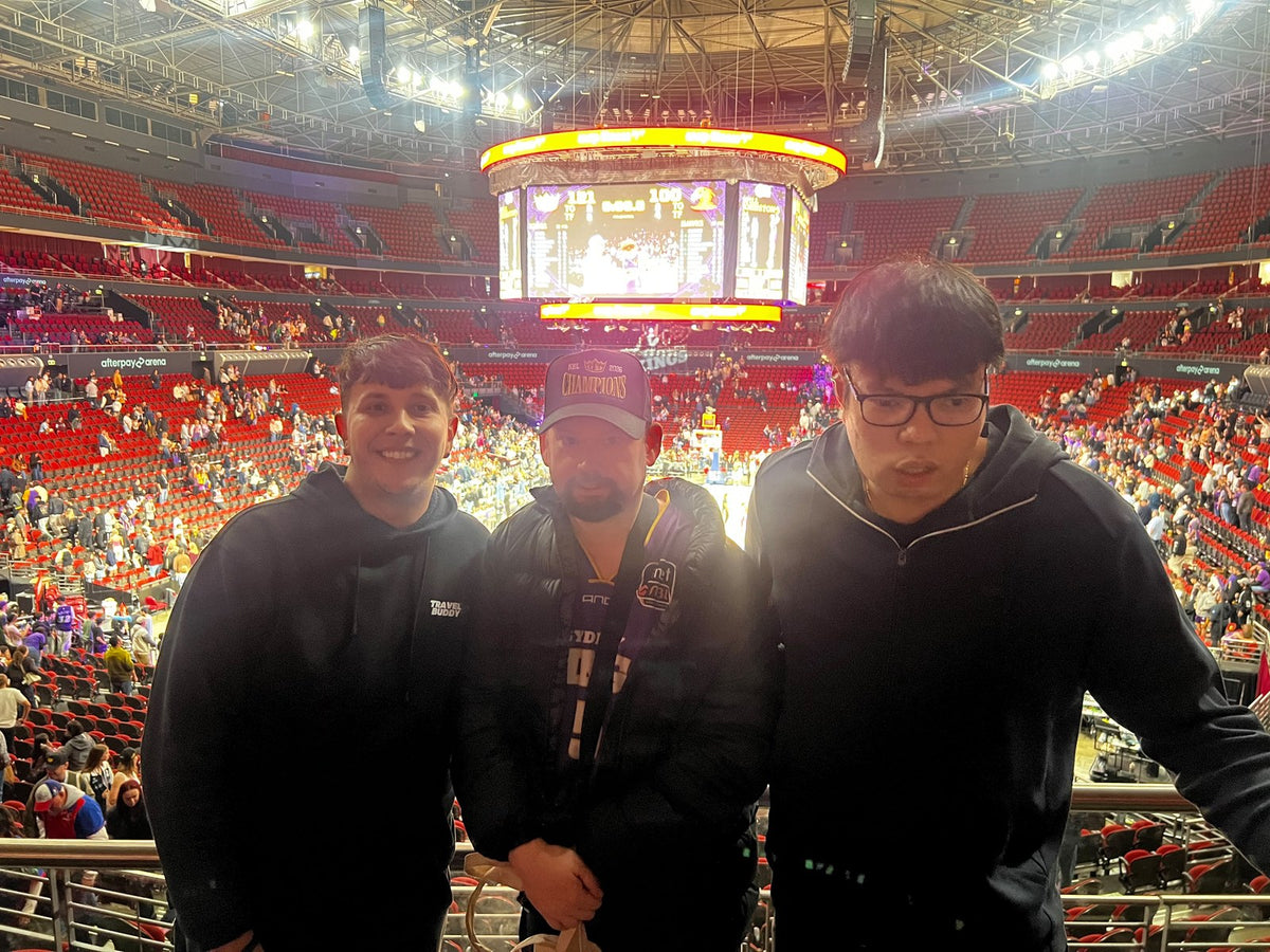Guests enjoying Sydney Kings vs New Zealand Breakers with Travel Buddy Adventures