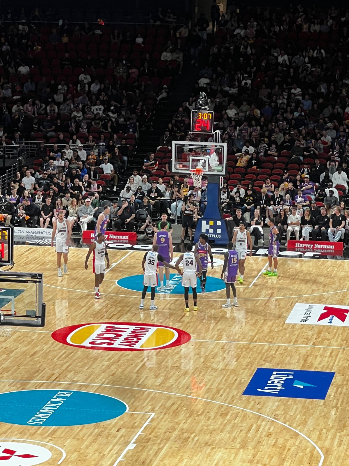 Guests enjoying Sydney Kings vs New Zealand Breakers with Travel Buddy Adventures