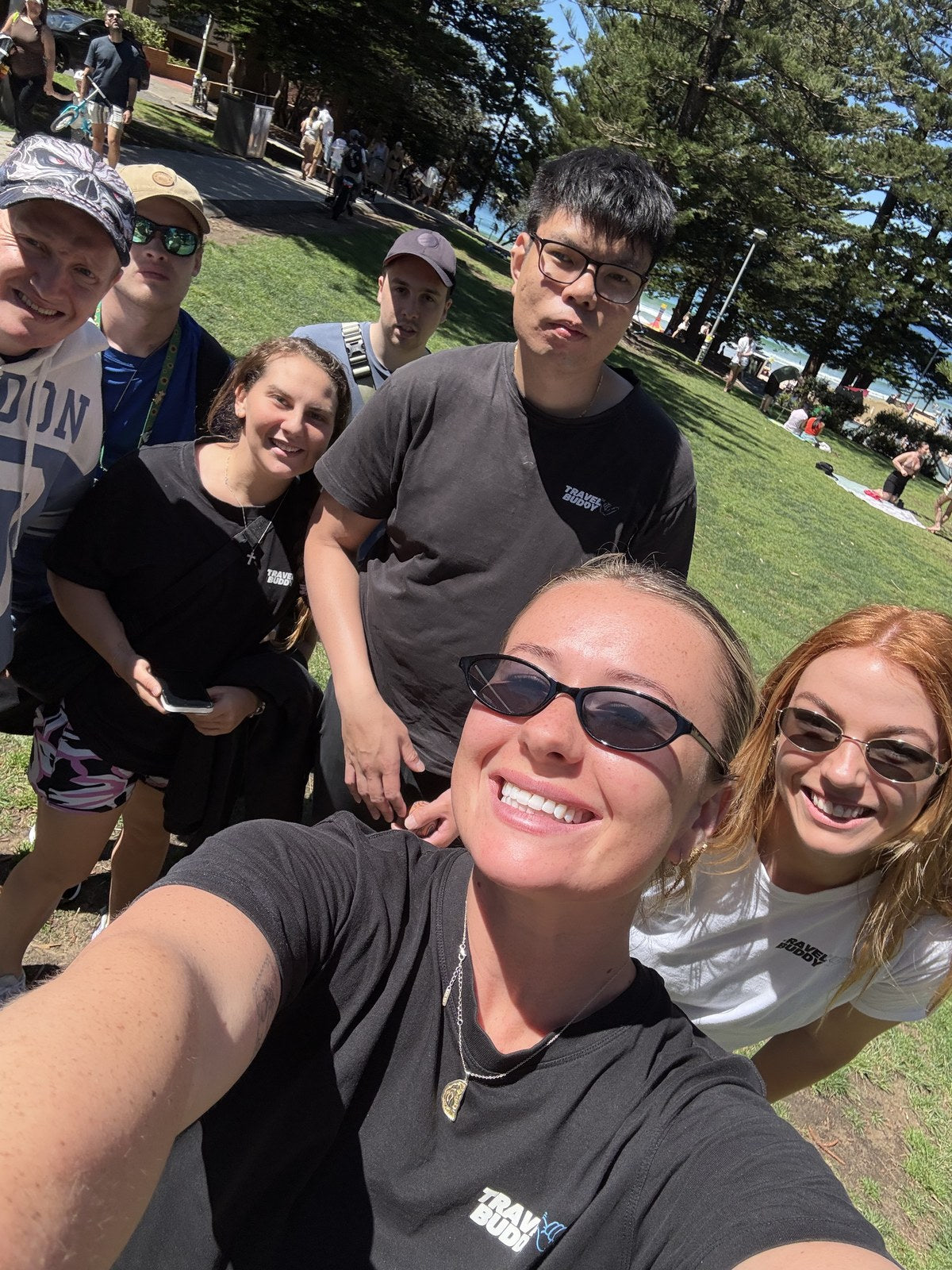 Guests enjoying Cronulla Beach Walk & Swim with Travel Buddy Adventures