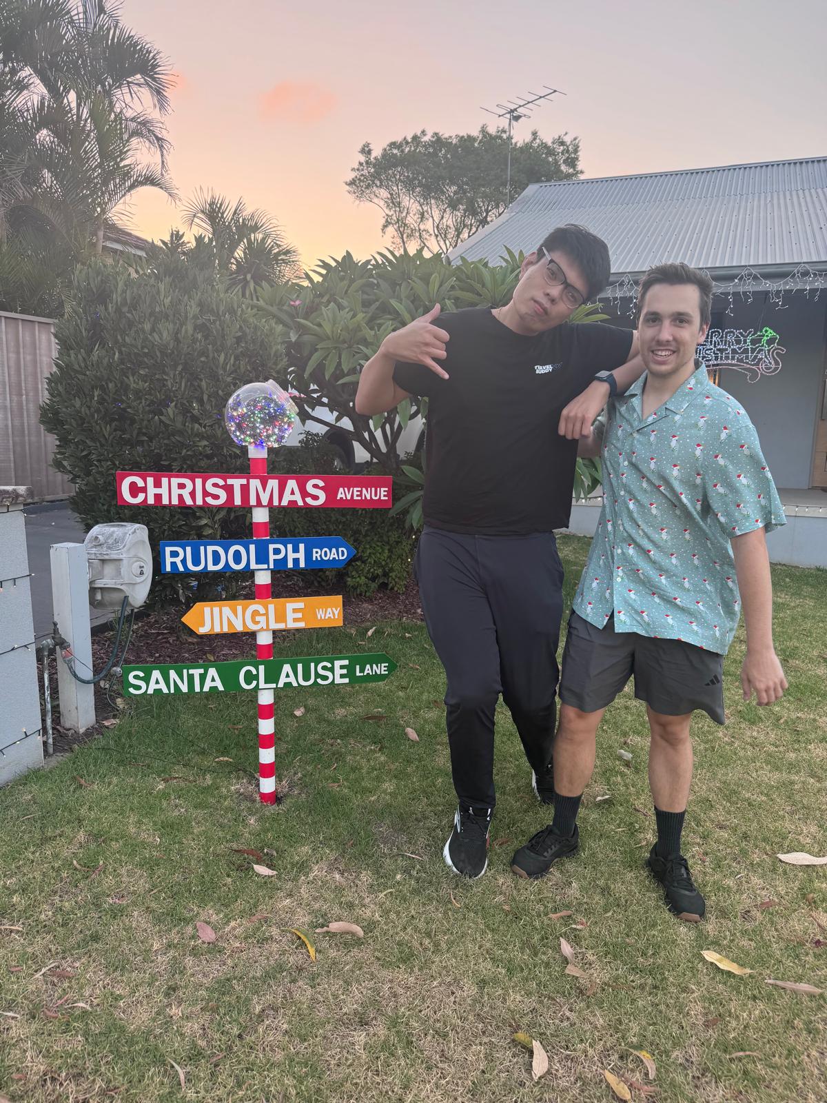 Guests enjoying Christmas Lights Tour with Travel Buddy Adventures